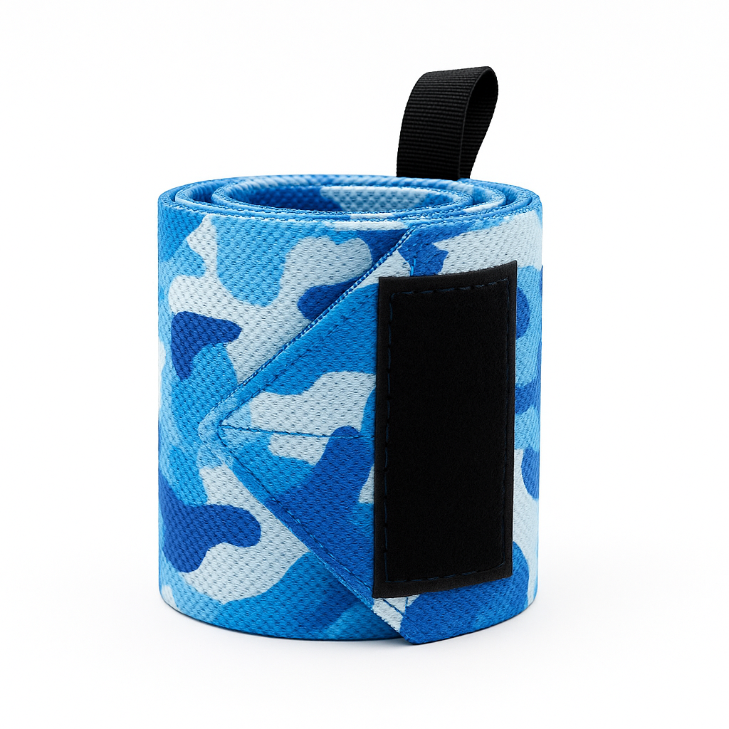 Blue Camo Wrist Wraps