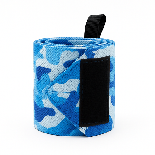 Blue Camo Wrist Wraps