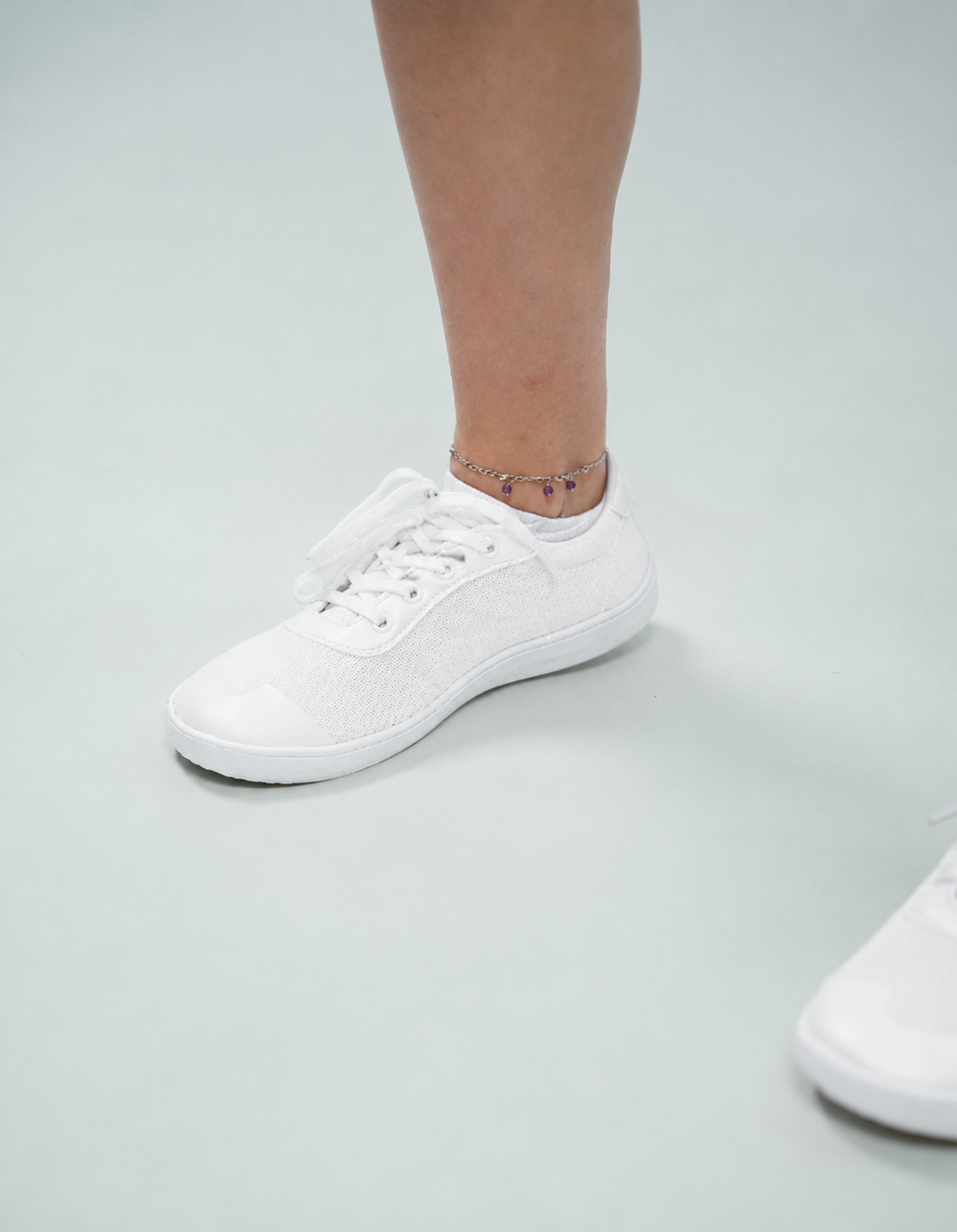 White Barefoot Training Shoes with Gum Sole