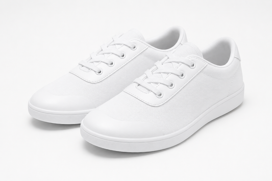 White Barefoot Training Shoes with Gum Sole
