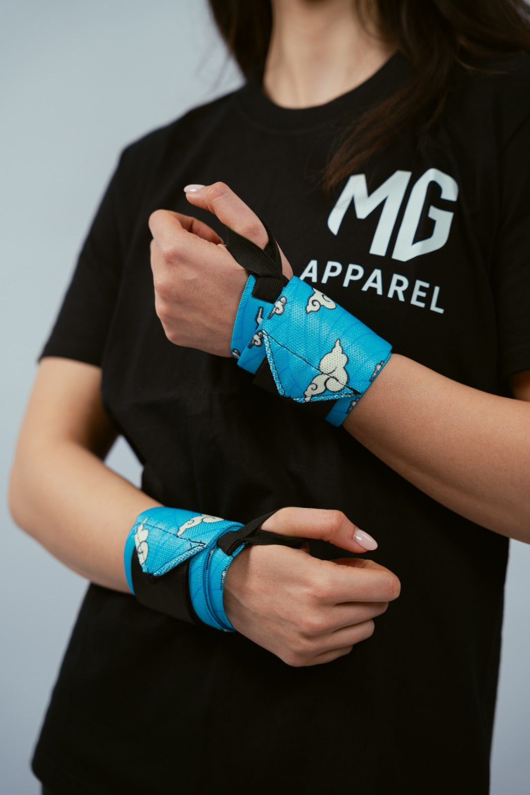 Blue Cloud Wrist Wraps